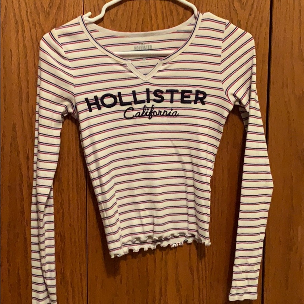 Hollister striped  slim long sleeve tee